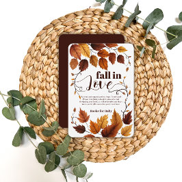 秋と恋に紅葉赤ちゃんシャワー エンクロージャーカード