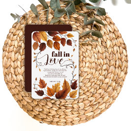 秋と恋に紅葉赤ちゃんシャワー サンキューカード