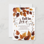 秋と恋に紅葉赤ちゃんシャワー サンキューカード (正面)