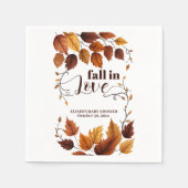 秋と恋に紅葉赤ちゃんシャワー スタンダードカクテルナプキン (正面)