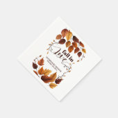 秋と恋に紅葉赤ちゃんシャワー スタンダードカクテルナプキン (角)