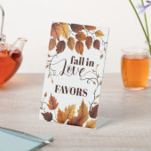 秋と恋に紅葉赤ちゃんシャワー 台座サイン (インサイチュ)