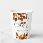 秋と恋に紅葉赤ちゃんシャワー 紙コップ (正面)