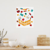 秋と愛読の本の恋人 ポスター (キッチン)