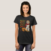 秋と犬を愛する女の子 Tシャツ (正面フル)