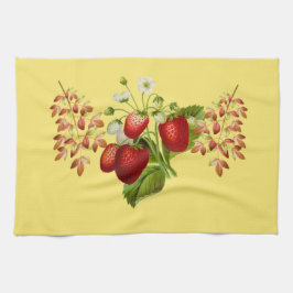 秋と秋のベリーの葉 キッチンタオル