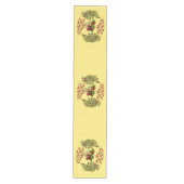 秋と秋のベリーの葉 ミディアムテーブルランナー (正面)