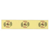 秋と秋のベリーの葉 ミディアムテーブルランナー (横)