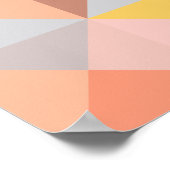 秋と秋の土色の幾何学模様 ポスター (角)