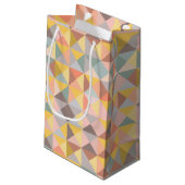 秋と秋の地色の幾何学模様 スモールペーパーバッグ (裏面アングル)
