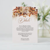 秋と秋の水色の花葉の詳細 エンクロージャーカード (スタンド正面)