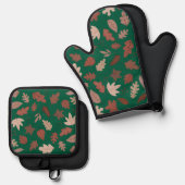 秋と秋の美学 鍋つかみ&鍋敷きセット (正面/裏面)