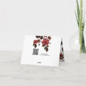 秋と秋の花の感謝 サンキューカード (裏面)