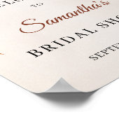 秋と秋の花Marigold Bohoウェルカムサイン ポスター (角)