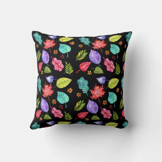 秋と秋カラフルの葉の装飾用クッション クッション (裏面)