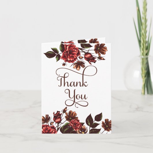 秋と秋フローラありがとう サンキューカード (正面)
