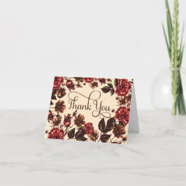 秋と秋フローラありがとう サンキューカード