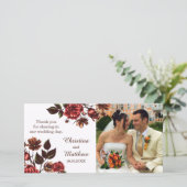 秋と秋フローラ結婚の サンキューカード (スタンド正面)