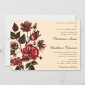 秋と秋フローラ結婚の 招待状 (正面)