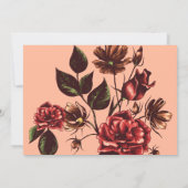 秋と秋フローラ結婚の 招待状 (裏面)