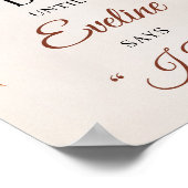 秋と秋ボホブライダルシャワーコンダウンサイン ポスター (角)