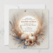 秋と秋結婚の 招待状 (正面)