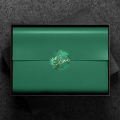 秋と秋 |エメラルドグリーンと金ゴールド ラウンドシール