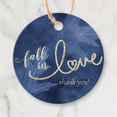 秋と秋 |ネイビーブルーと金ゴールド フェイバータグ (正面)