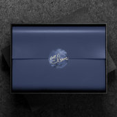 秋と秋 |ネイビーブルーと金ゴールド ラウンドシール