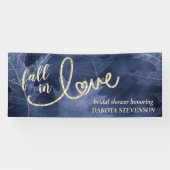 秋と秋 |ネイビーブルーと金ゴールド 横断幕 (横)