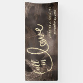 秋と秋 |ブラウンと金ゴールド結婚ズ 横断幕 (縦)