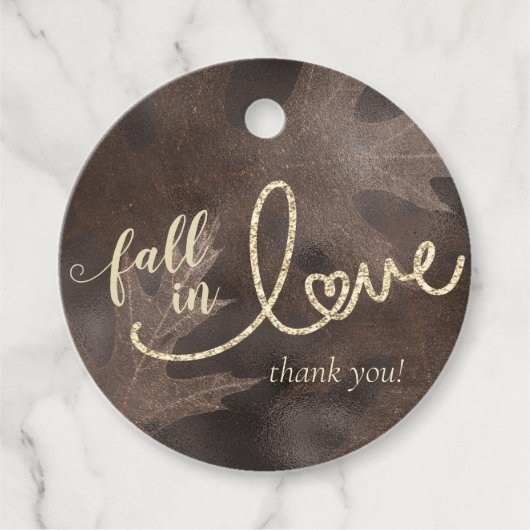 秋と秋 |ブラウン結婚さんありがとう フェイバータグ (正面)