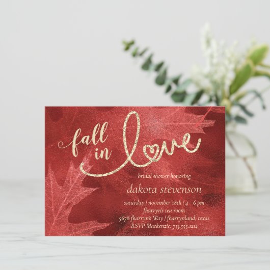 秋と秋 |感謝祭素朴 招待状 (スタンド正面)