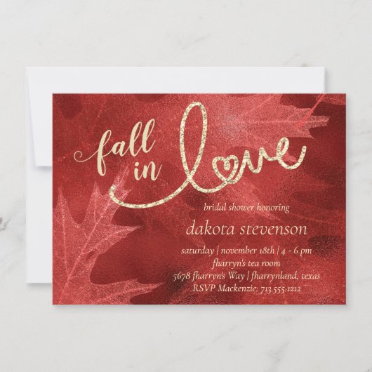 秋と秋 |感謝祭素朴 招待状 (正面)