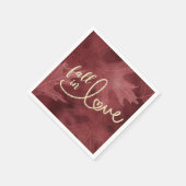 秋と秋 |深いブルゴーニュ・マルサラ スタンダードカクテルナプキン (角)