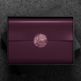 秋と秋 |紫色の宝石トーン ラウンドシール