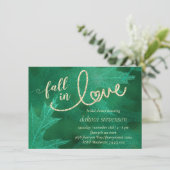 秋と秋 |緑のブライダルシャワー 招待状 (スタンド正面)