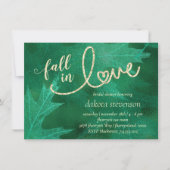 秋と秋 |緑のブライダルシャワー 招待状 (正面)