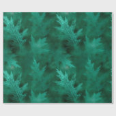 秋と秋 |鮮やか緑葉 ラッピングペーパー (フラット)