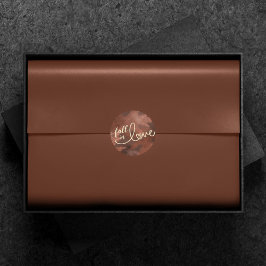 秋と秋 | Boho 素朴 Chic Orange ラウンドシール