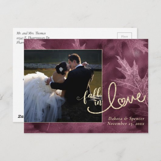 秋と秋 | Mulberry写真感謝してい ポストカード (正面/裏面)