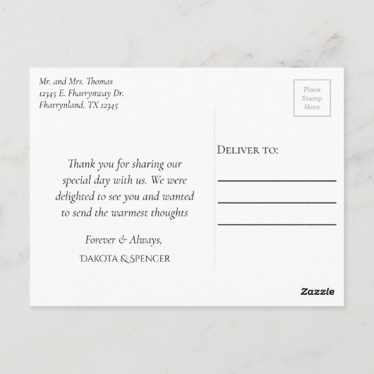 秋と秋 | Mulberry写真感謝してい ポストカード (裏面)