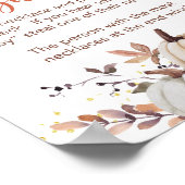 秋と言わないベビーネックレスシャワーゲームサイン ポスター (角)