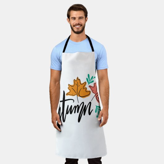 秋と離れ エプロン (着用した状態)