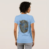 秋と青葉の鳥の木々 Tシャツ (裏面フル)