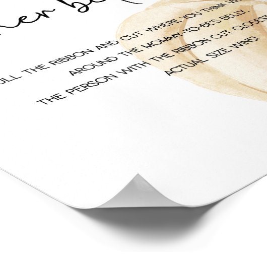 秋どのように大きい彼女の腹の赤ちゃんシャワーゲームポスター ポスター (角)