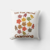 秋についてゲーム趣味ゲーマーアート クッション (正面)