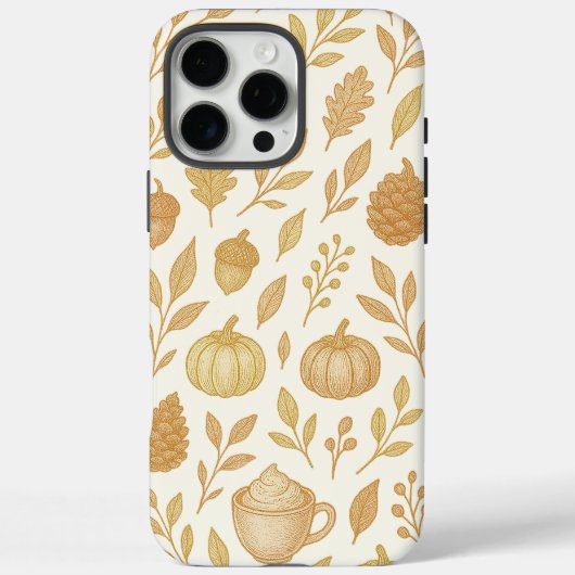秋にぴったりなエレガントゴールドフォンカバー Case-Mate iPhoneケース (裏面)