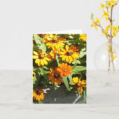 秋によってはメッセージカードが開花します カード (黄色い花)