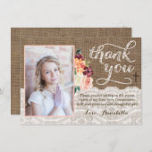 秋によっては素朴な宗教サンキューカードが開花します サンキューカード (正面/裏面)